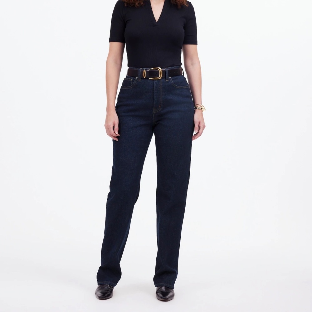 Madewell Petite Curvy 90s Straight Jeans, 26P, Norman Wash